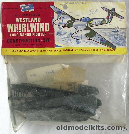 Airfix 1/72 Westland Whirlwind - Long Range Fighter - First Logo Bagged, 1406 plastic model kit